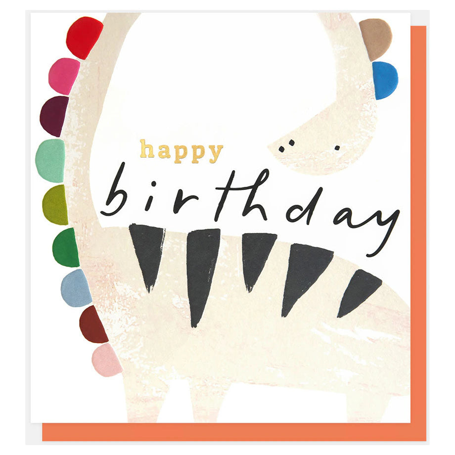 Caroline Gardner PlayTime Colourful Dinosaur Happy Birthday Greeting Card