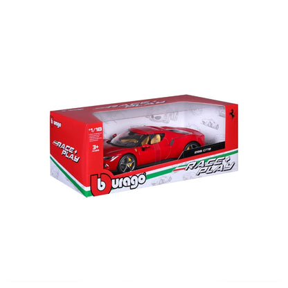 Bburago Ferrari Race & Play Ferrari 296 GTB Die-cast Car (1:18, Red)