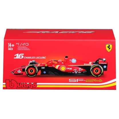 Bburago F1 World Championship 2024 Scuderia Ferrari Charles Leclerc Die-Cast Car (Red)