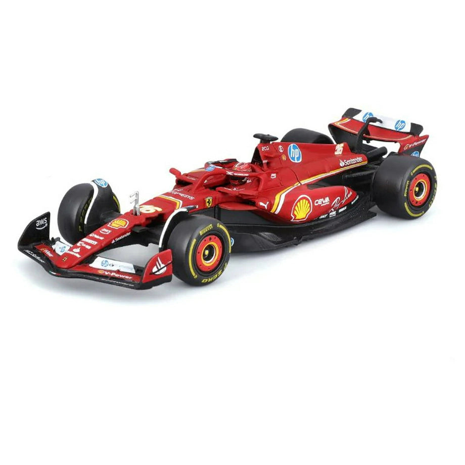 Bburago F1 World Championship 2024 Scuderia Ferrari Charles Leclerc Die-Cast Car (Red)