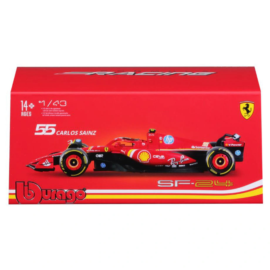 Bburago F1 World Championship 2024 Scuderia Ferrari  Carlos Sainz Die-Cast Car (Red)