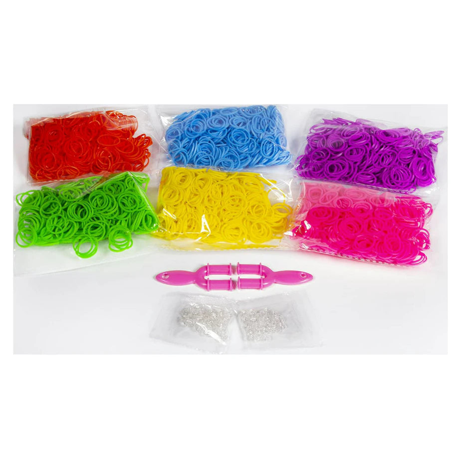 Cra-Z-Art Cra-Z-Loom Ultimate Tub with 3000 Bold & Bright Brands, 2- Prong Loom