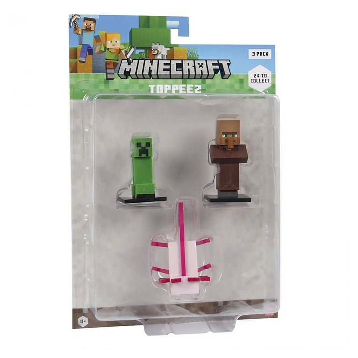 Minecraft Toppeez 3D Pencil Toppers 3-Pack Set (Assorted)