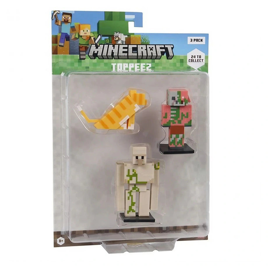 Minecraft Toppeez 3D Pencil Toppers 3-Pack Set (Assorted)