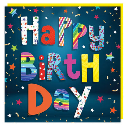 Cardland 3D Lenticular Happy Birthday Neon Greeting Card