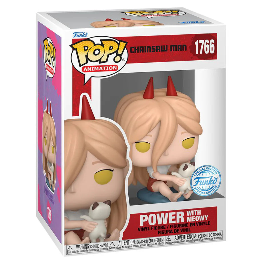 Funko POP! Animation Chainsaw Man: Power with Meowy Vinyl Figure (9.53 cm)(Assorted)