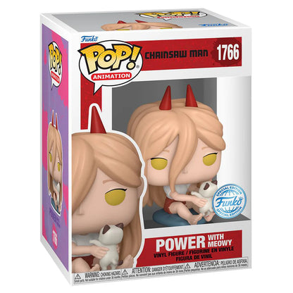 Funko POP! Animation Chainsaw Man: Power with Meowy Vinyl Figure (9.53 cm)(Assorted)