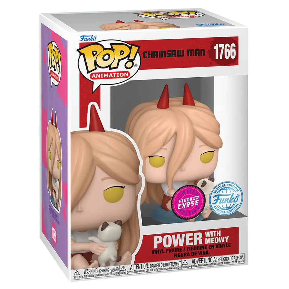 Funko POP! Animation Chainsaw Man: Power with Meowy Vinyl Figure (9.53 cm)(Assorted)