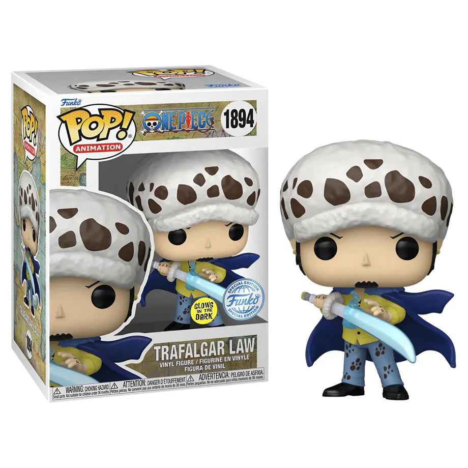 Funko POP! Animation One Piece: Glow Trafalgar Law Vinyl Figure (11.1 cm)