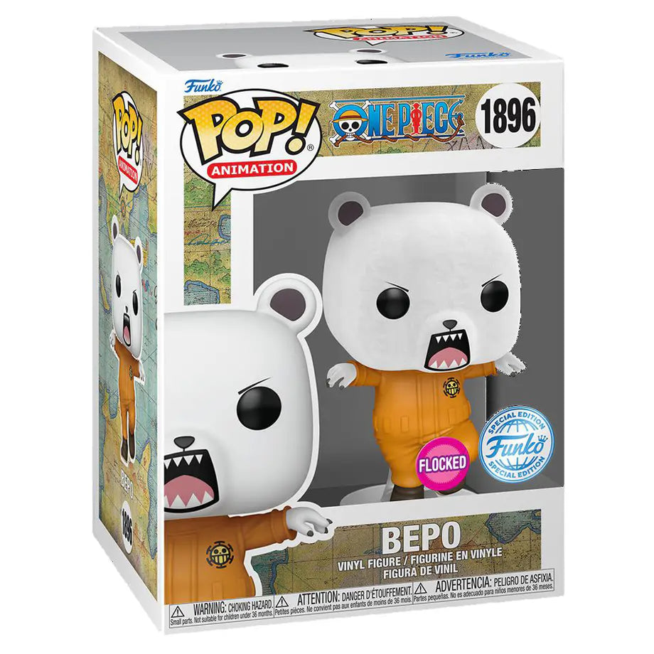 Funko POP! Animation One Piece: Bepo (Flocked) Vinyl Figure (9.7 cm)