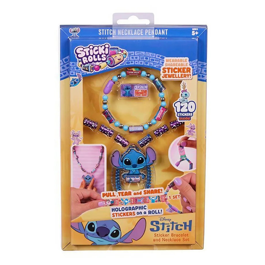 Sticki Rolls Disney Lilo & Stitch Stitch Bracelet and Necklace Set (Assorted)