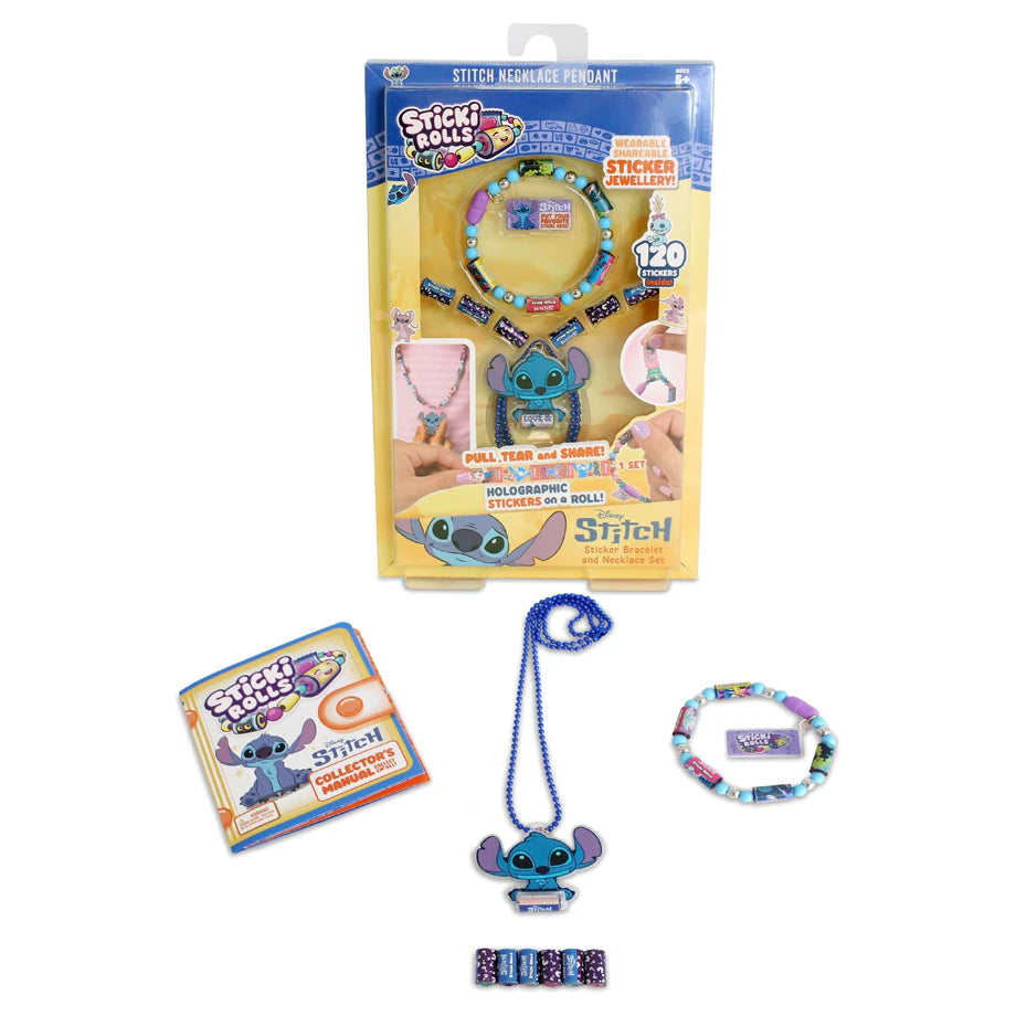Sticki Rolls Disney Lilo & Stitch Stitch Bracelet and Necklace Set (Assorted)
