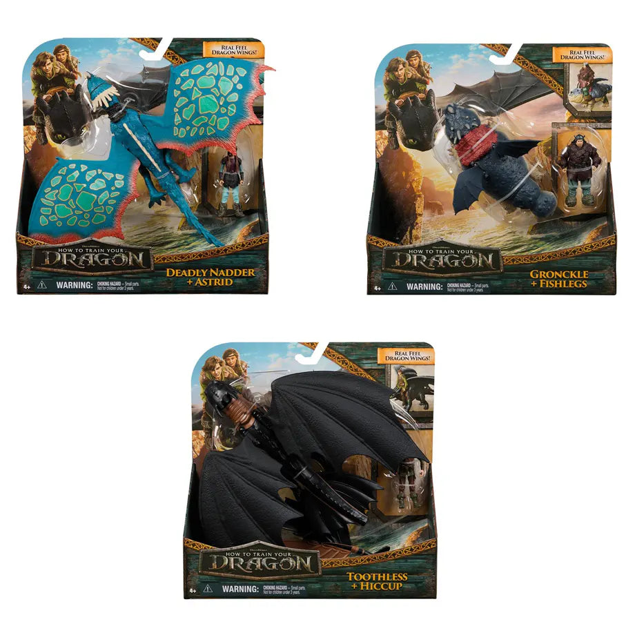DreamWorks How to Train Your Dragon Viking and Dragon Figures Set (Assorted)