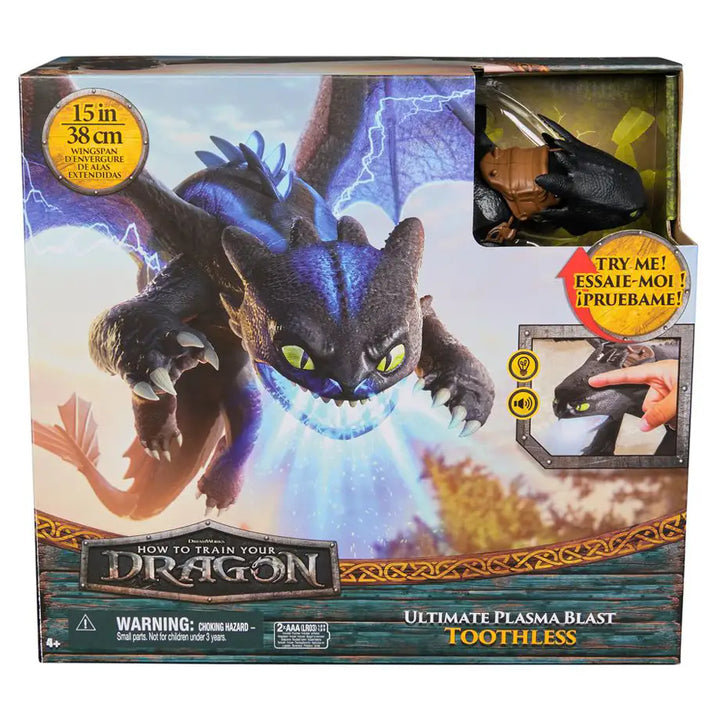 DreamWorks How to Train Your Dragon Ultimate Plasma Blast Toothless Action Figure (38 cm)