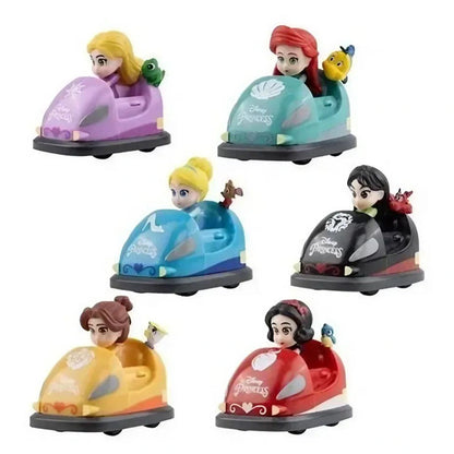 YuMe Beast Kingdom Disney Princess Zoom Hero Pullback Vehicle With Figure (5 cm, Assorted)