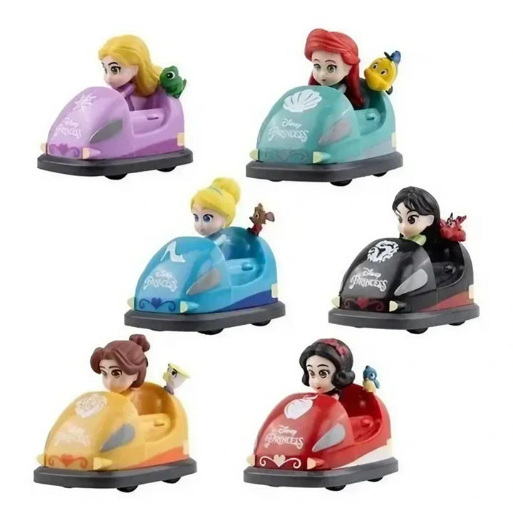 YuMe Beast Kingdom Disney Princess Zoom Hero Pullback Vehicle With Figure (5 cm, Assorted)