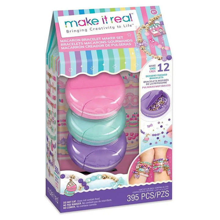 Make It Real DIY Macaron Bracelet Maker Kit (395 Pieces)