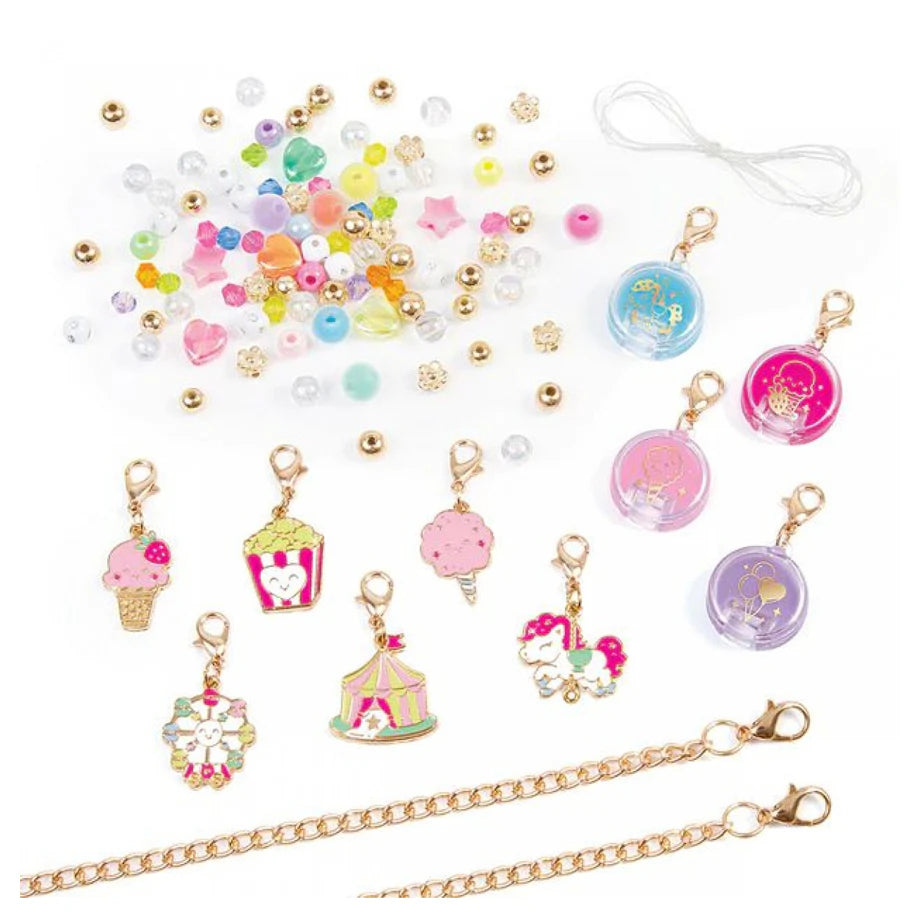 Make It Real Sweet Spin Carnival Lip Gloss Bracelets DIY Kit (104 Pieces)