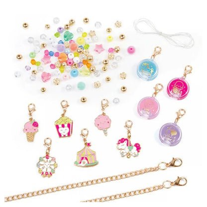Make It Real Sweet Spin Carnival Lip Gloss Bracelets DIY Kit (104 Pieces)