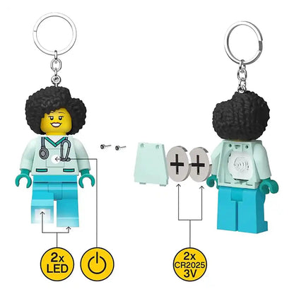 LEGO Iq Minifigures Medical Profes Keychain Light 7.6 Cm (Assorted)