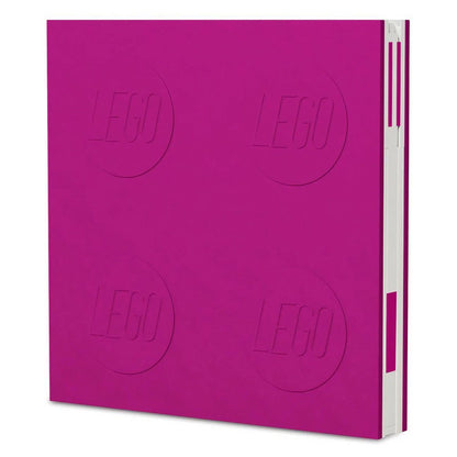 LEGO Locking Notebook With Gel Pen 192 Pages, Hardcover (Violet)