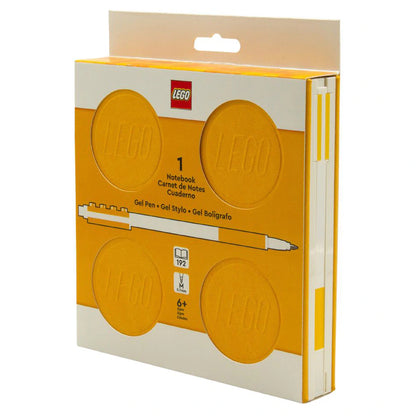 LEGO Locking Notebook With Gel Pen 192 Pages, Hardcover (Yellow)