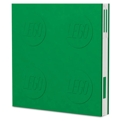LEGO Locking Notebook With Gel Pen 192 Pages, Hardcover (Green)