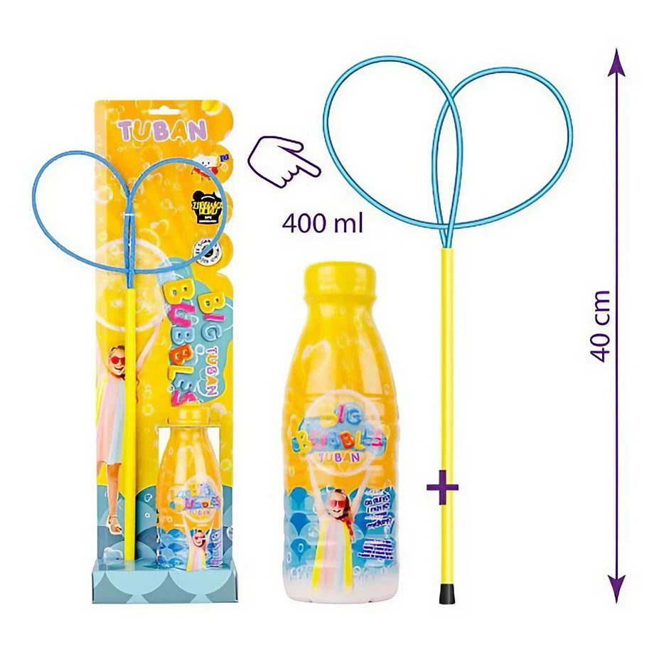 Tuban Big Bubbles Pro Butterfly Wand with 400 ml Liquid Set (40 cm)