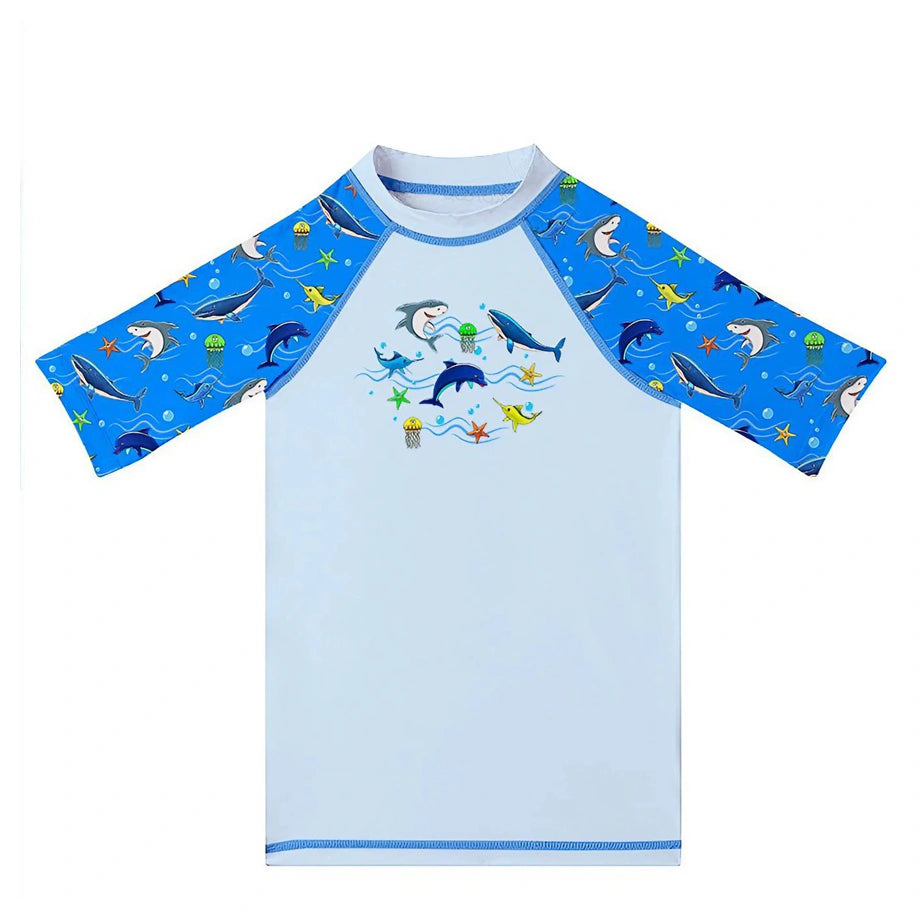Slipstop Olympos Junio Rashguard for Boys (Blue)