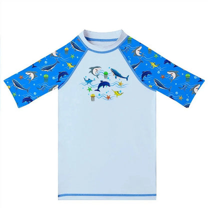 Slipstop Olympos Junio Rashguard for Boys (Blue)