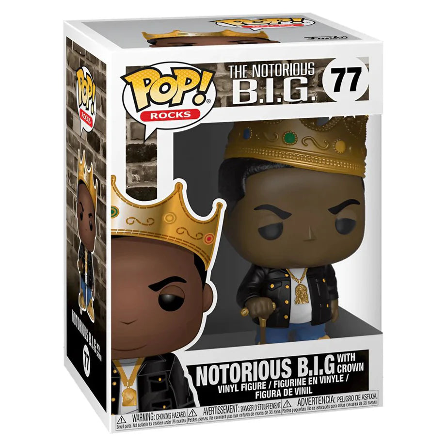 Funko POP! Rocks  Notorious B.I.G. with Crown Vinyl Figure (9.5 cm)