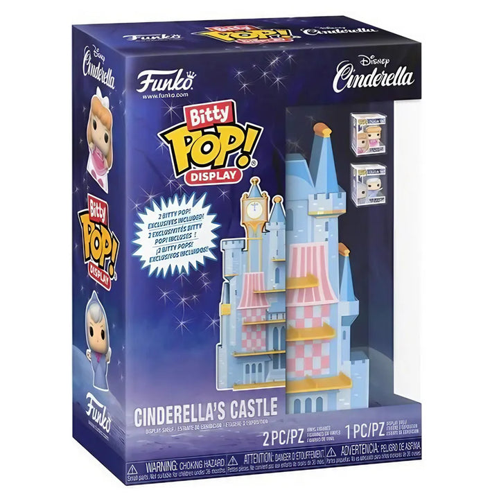 Funko Bitty POP! Display Cinderella's Castle Display Shelf with Cinderella & Fairy Godmother Vinyl Figures