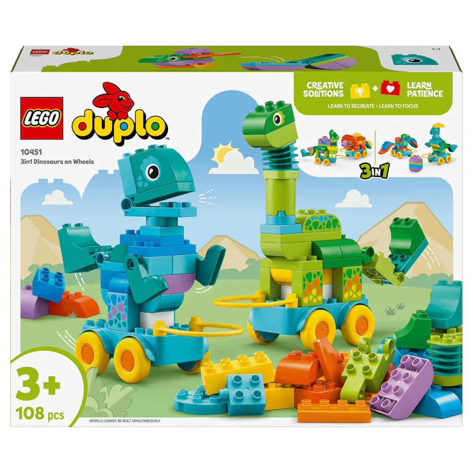 LEGO Duplo Town 3-In-1 Dinosaurs 10451 Building Set (108 Pieces)