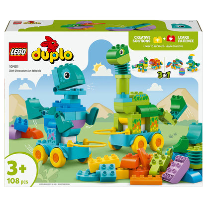LEGO Duplo Town 3-In-1 Dinosaurs 10451 Building Set (108 Pieces)