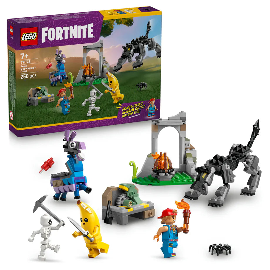 LEGO Fortnite Peely & Sparkplug’S Camp Building Set (250 Pieces)