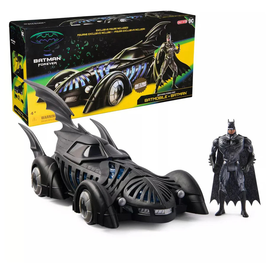DC Batman Forever Retro Collection Batmobile with Batman Figure Set