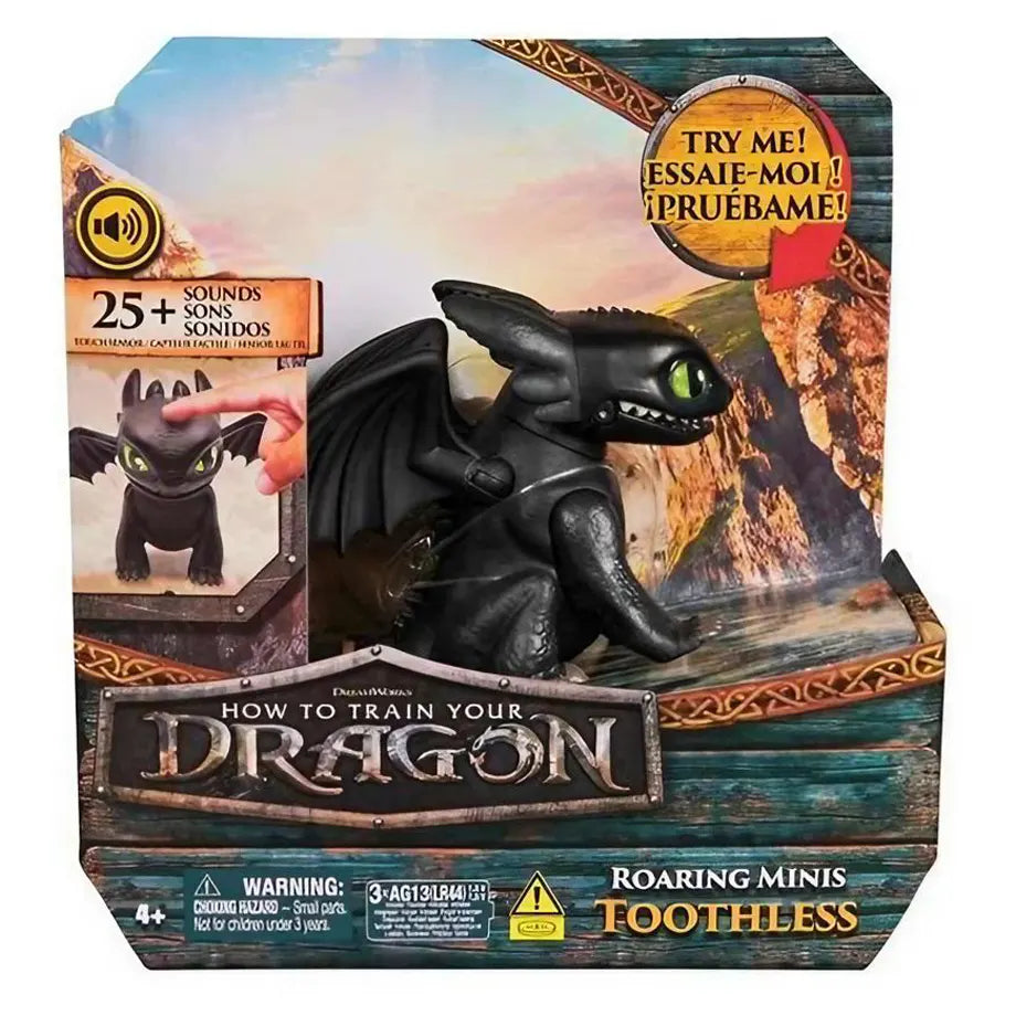 Spin Master How To Train Your Dragon Roaring Minis Dragon with Sounds and Movement 9 cm (Assorted)