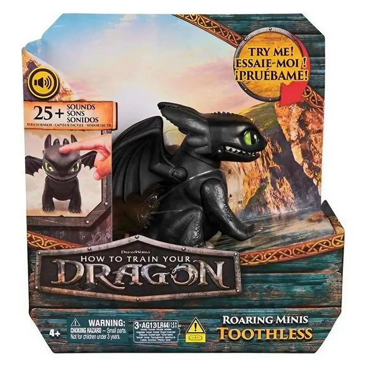 Spin Master How To Train Your Dragon Roaring Minis Dragon with Sounds and Movement 9 cm (Assorted)