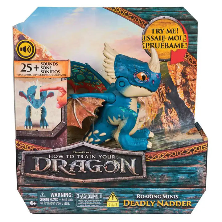 Spin Master How To Train Your Dragon Roaring Minis Dragon with Sounds and Movement 9 cm (Assorted)