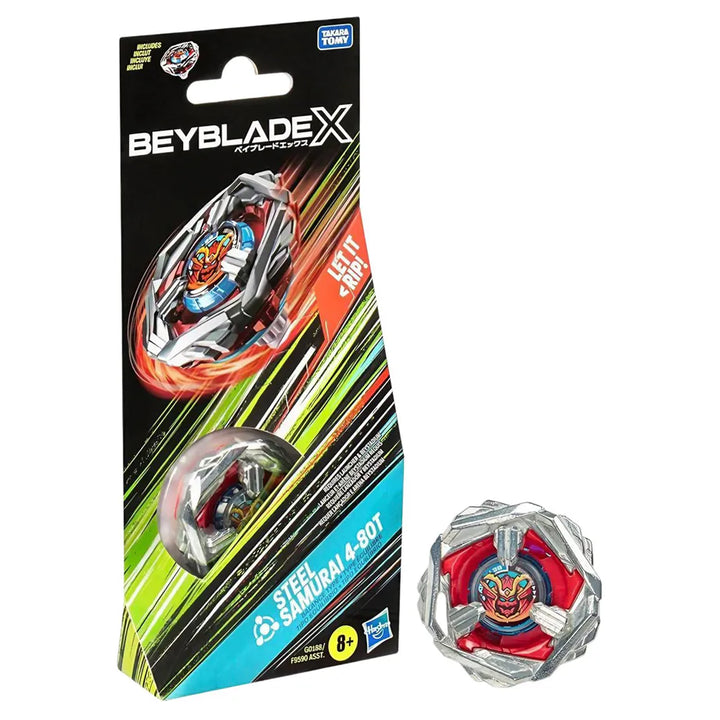 Beyblade X Steel Samurai 4-80T Spinning Top Booster Pack