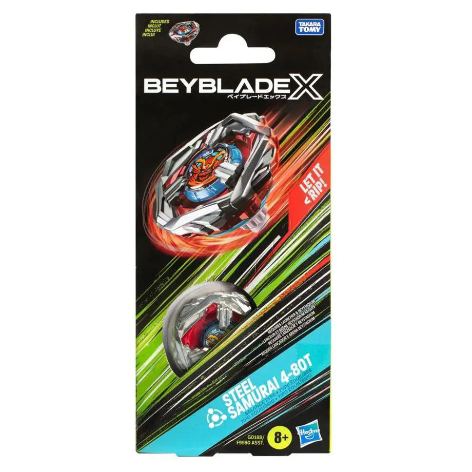 Beyblade X Steel Samurai 4-80T Spinning Top Booster Pack