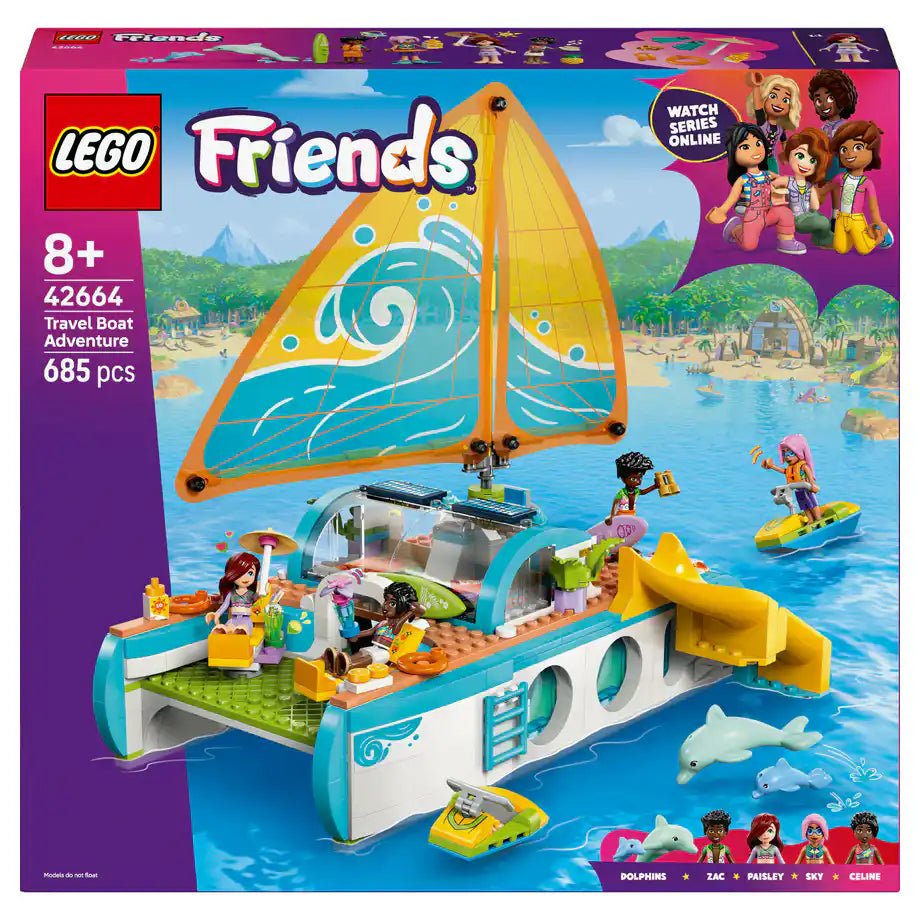 LEGO Friends Travel Boat Adventure Building Set (685 Pieces)