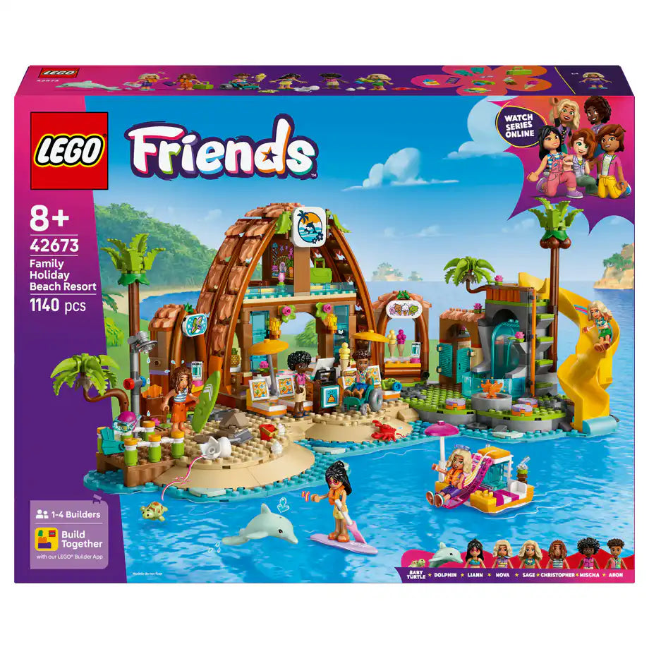 LEGO Friends Family Holiday Beach Resort Building Set (1,140 Pieces)