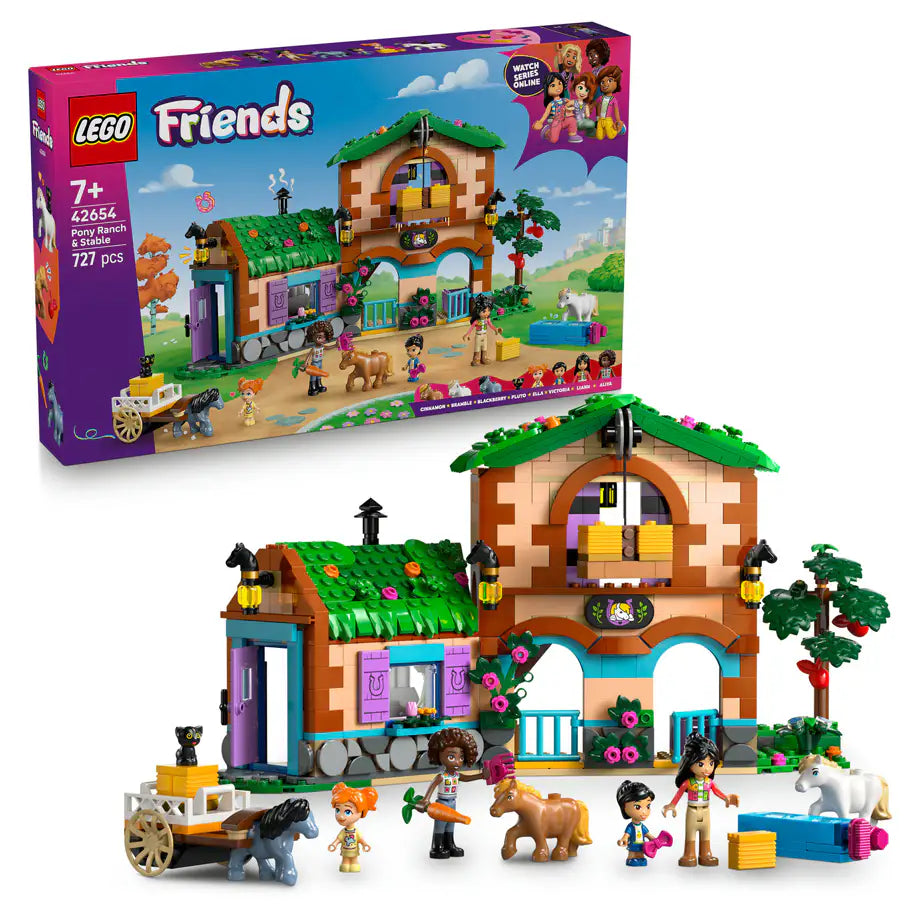 LEGO Friends Pony Ranch & Stable Building Set (727 Pieces)