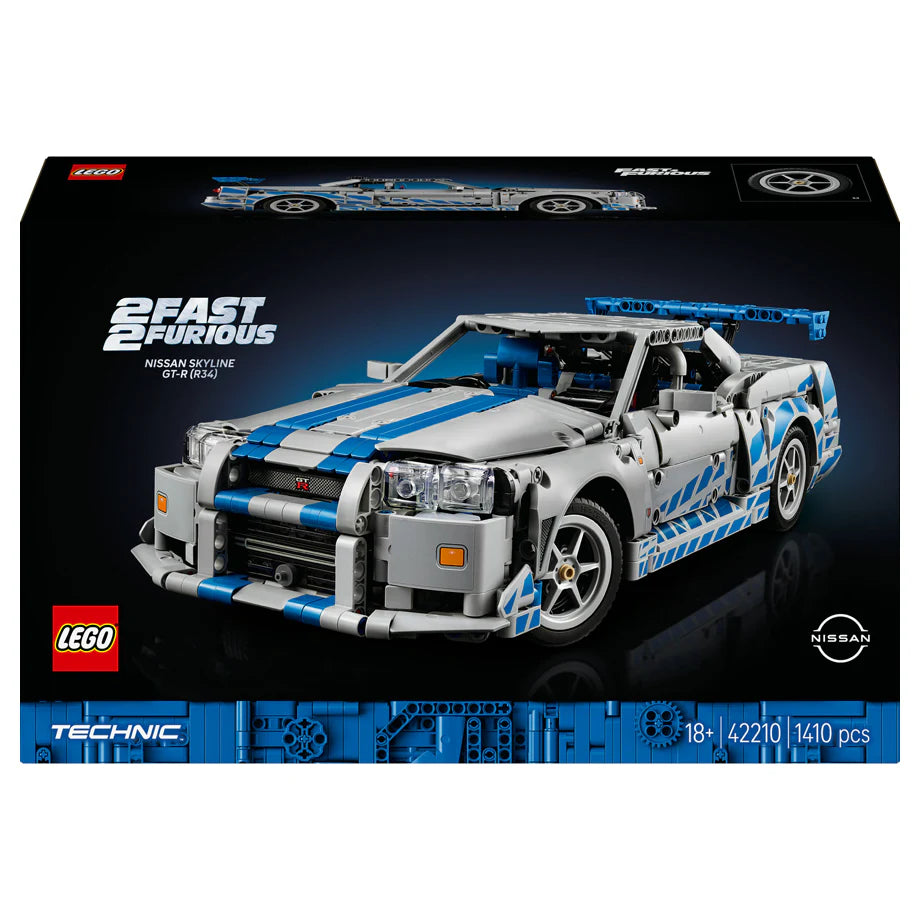 LEGO Technic 2 Fast 2 Furious Nissan Skyline Gt-R (R34) Car Building Set (1,410 Pieces)