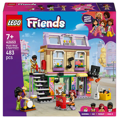 LEGO Friends Music Shop & Apartment Building Set (483 Pieces)