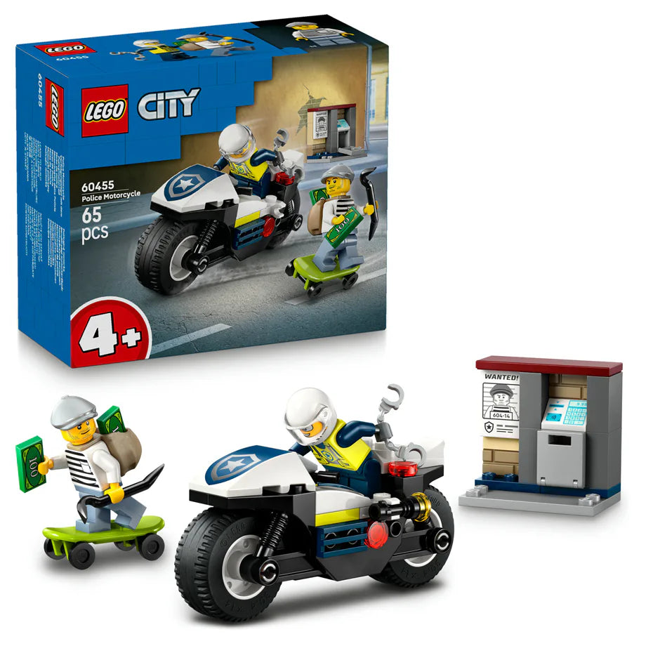 LEGO City Police Motorcycle Chase Building Set (65 Pieces)