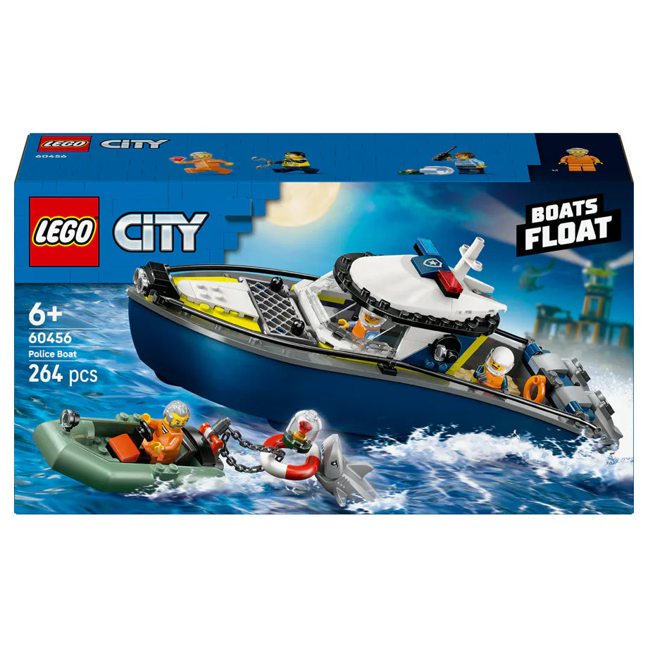 LEGO City Police Boat Chase Building Set (264 Pieces)