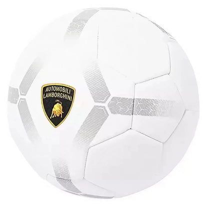 Lamborghini Machine Sewing Pvc Soccer Ball (Size 5, White)