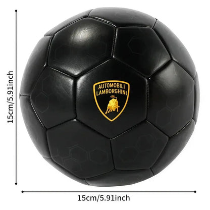 Lamborghini Machine Stitching Soccer Ball (Size 2, Black)